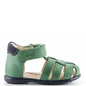 (1078-6) Emel green closed sandals