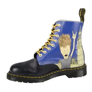 1460 Pascal Beavis & Butthead Black/Blue London Print Lace Up Boot