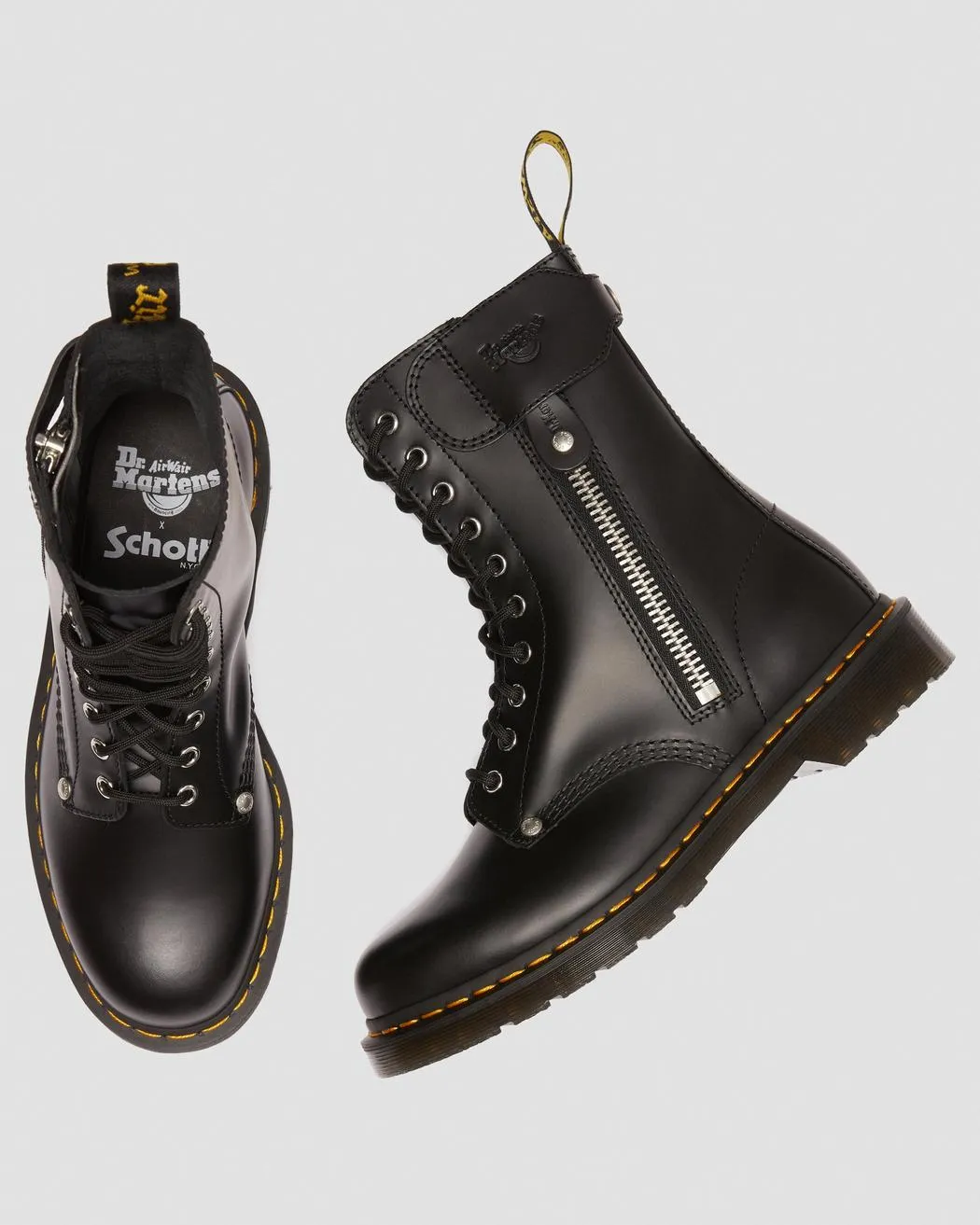 1490 SCHOTT BLACK SMOOTH BOOT