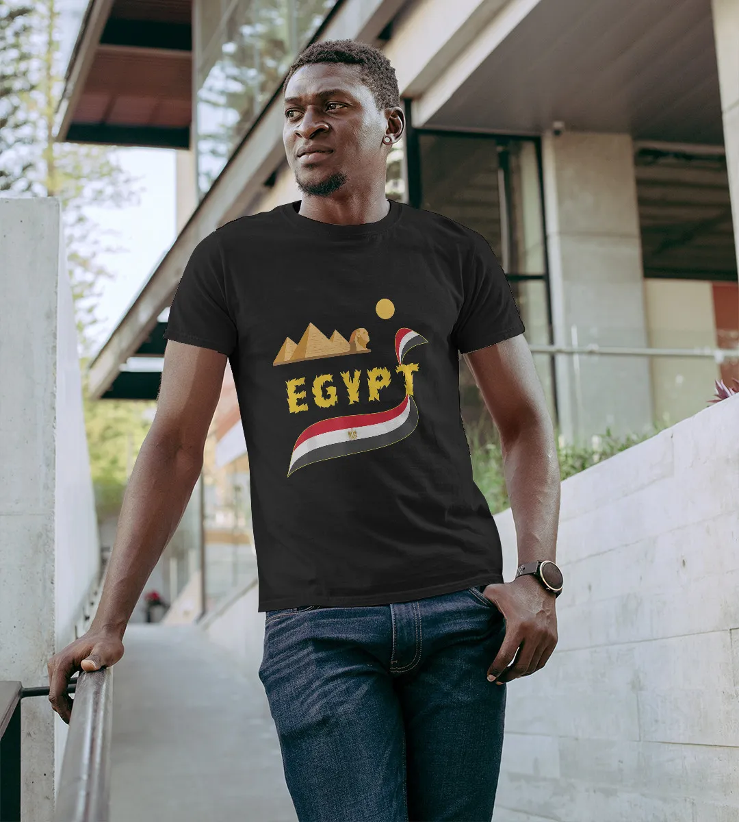 1sttheworld T-Shirt - Flag Of Egypt T-Shirt Black A35