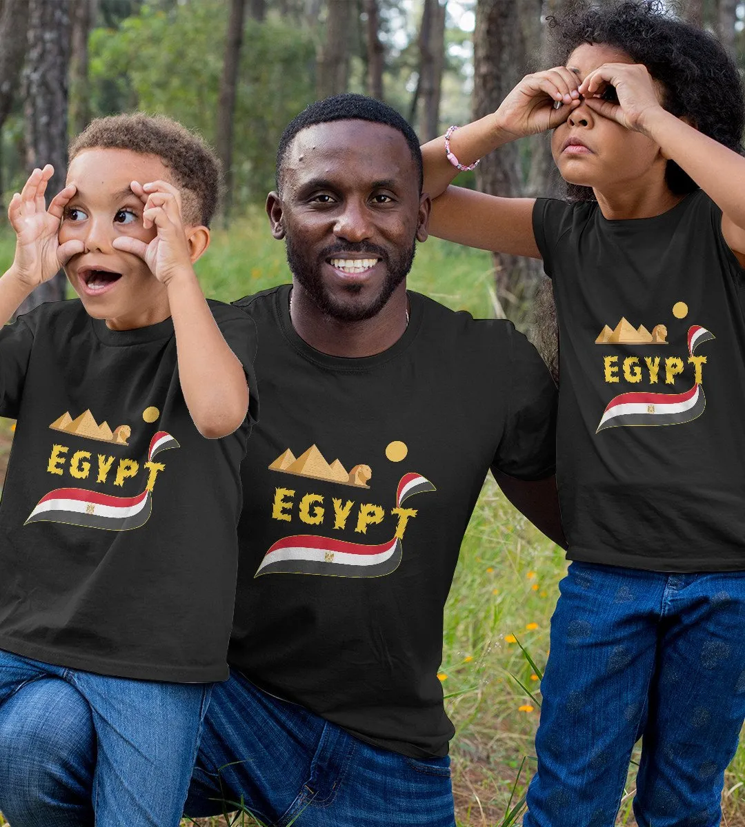 1sttheworld T-Shirt - Flag Of Egypt T-Shirt Black A35