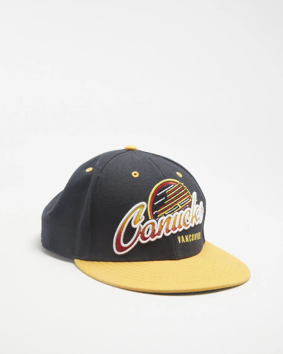 '47 NHL Repro Canucks Vancouver Black Snapback Hat - Adjustable