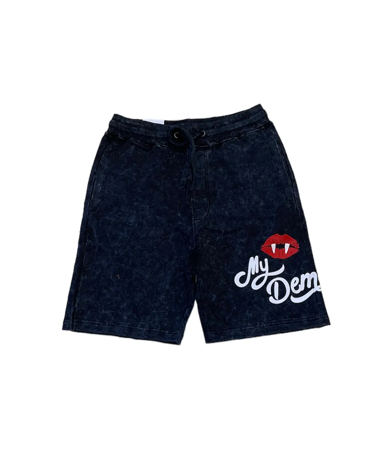 Acid Washed Kiss The Demon Short Set