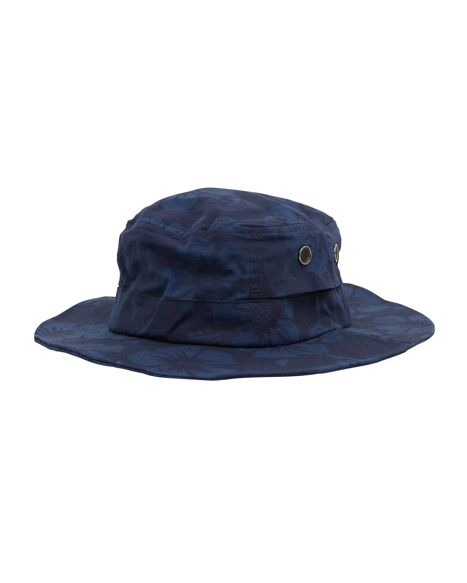 Adult - Bucket Hat - Classic Hibiscus Boonie Hat  - Hibiscus Navy