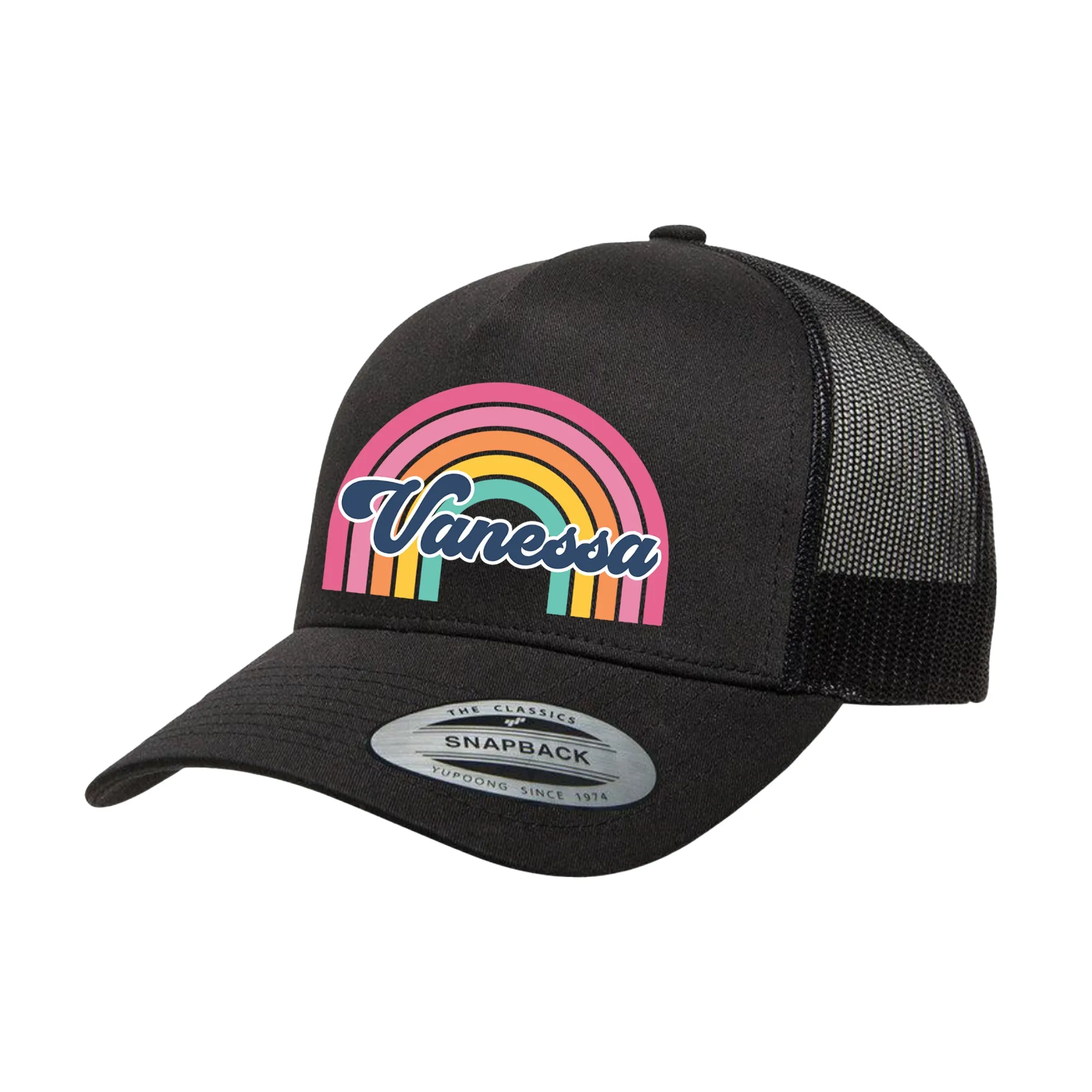 ADULT Personalized Hat - Rainbow Name