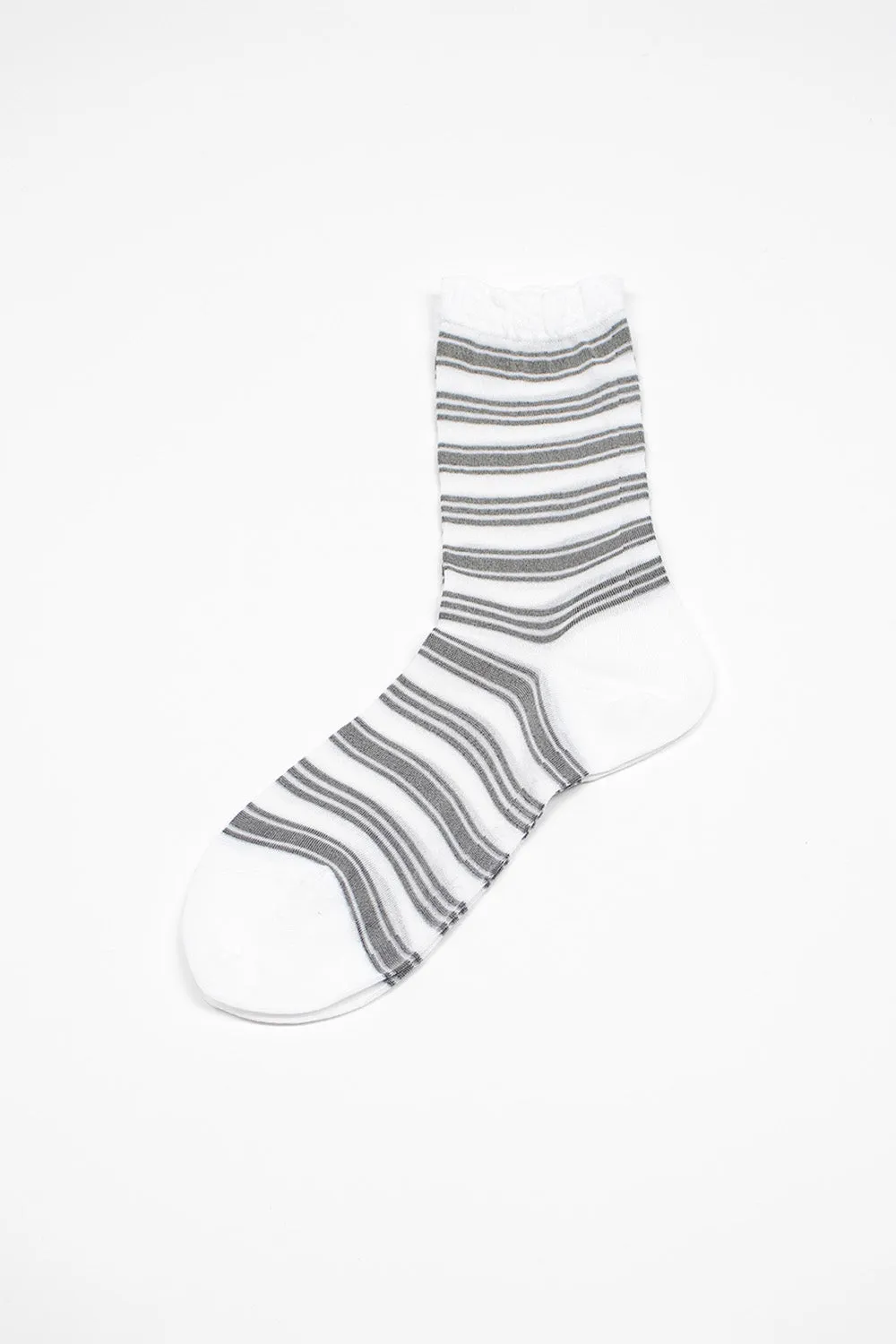 AM-781 Border Socks Black/White