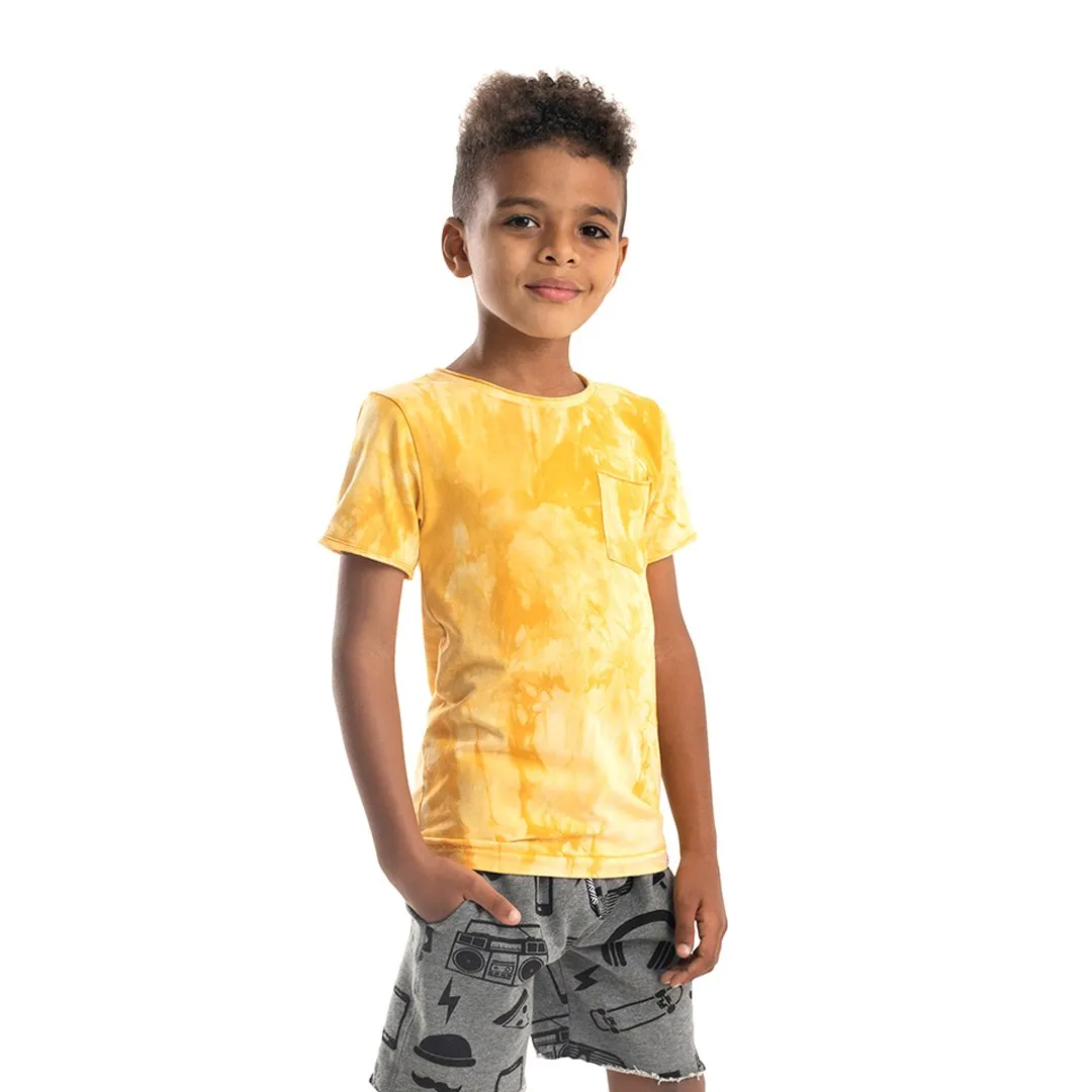 Appaman Concert Tee Lemon Tie Dye Short Sleeve Shirt