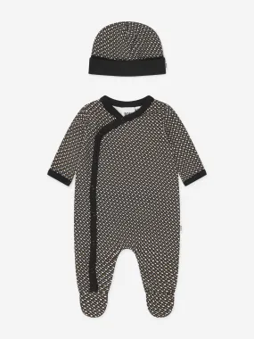 Baby Babygrow And Hat Gift Set in Black