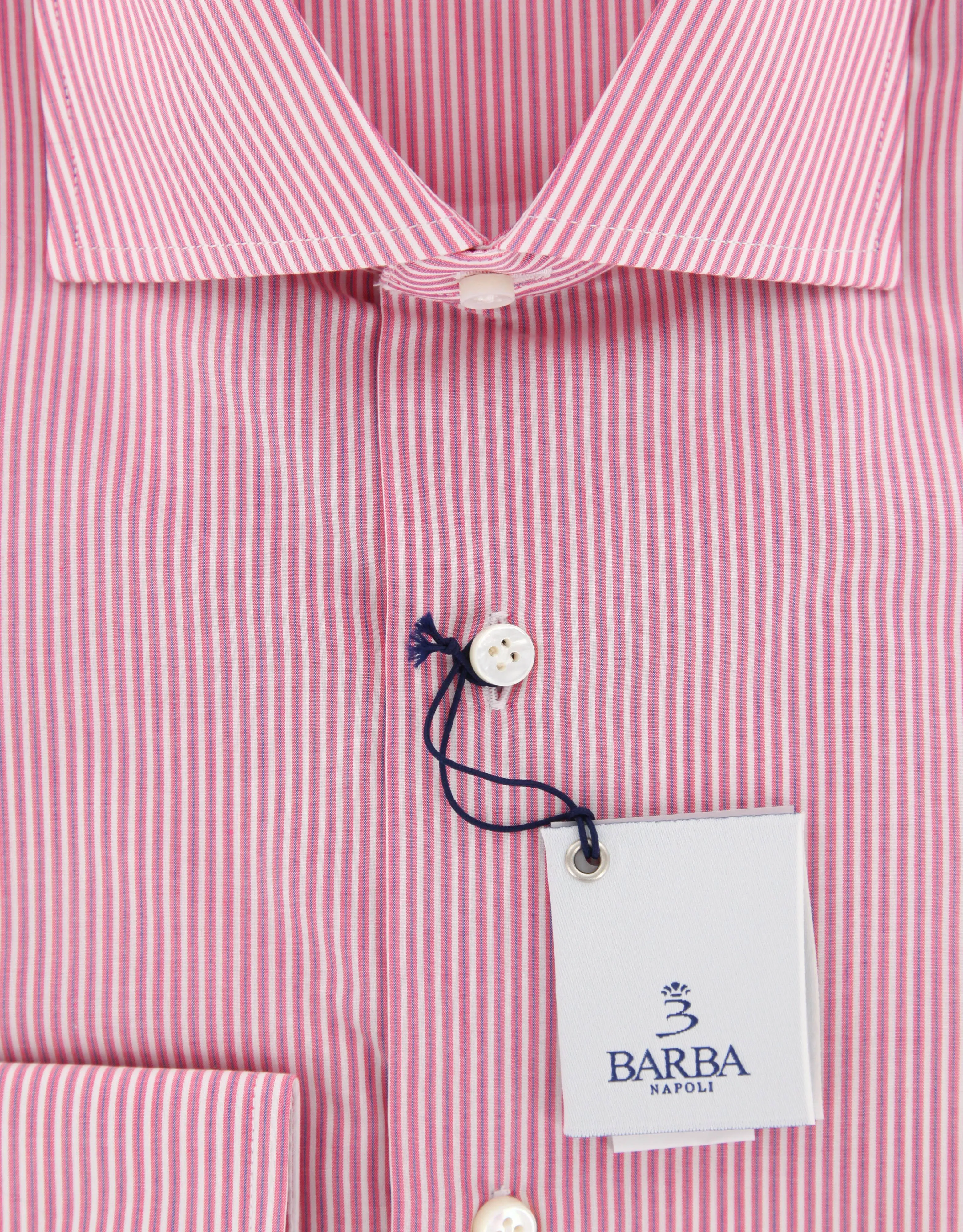 Barba Napoli Pink Shirt - 17 US / 43 EU