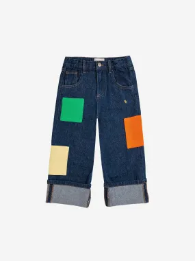 B.C Color Block Patch Denim Trousers