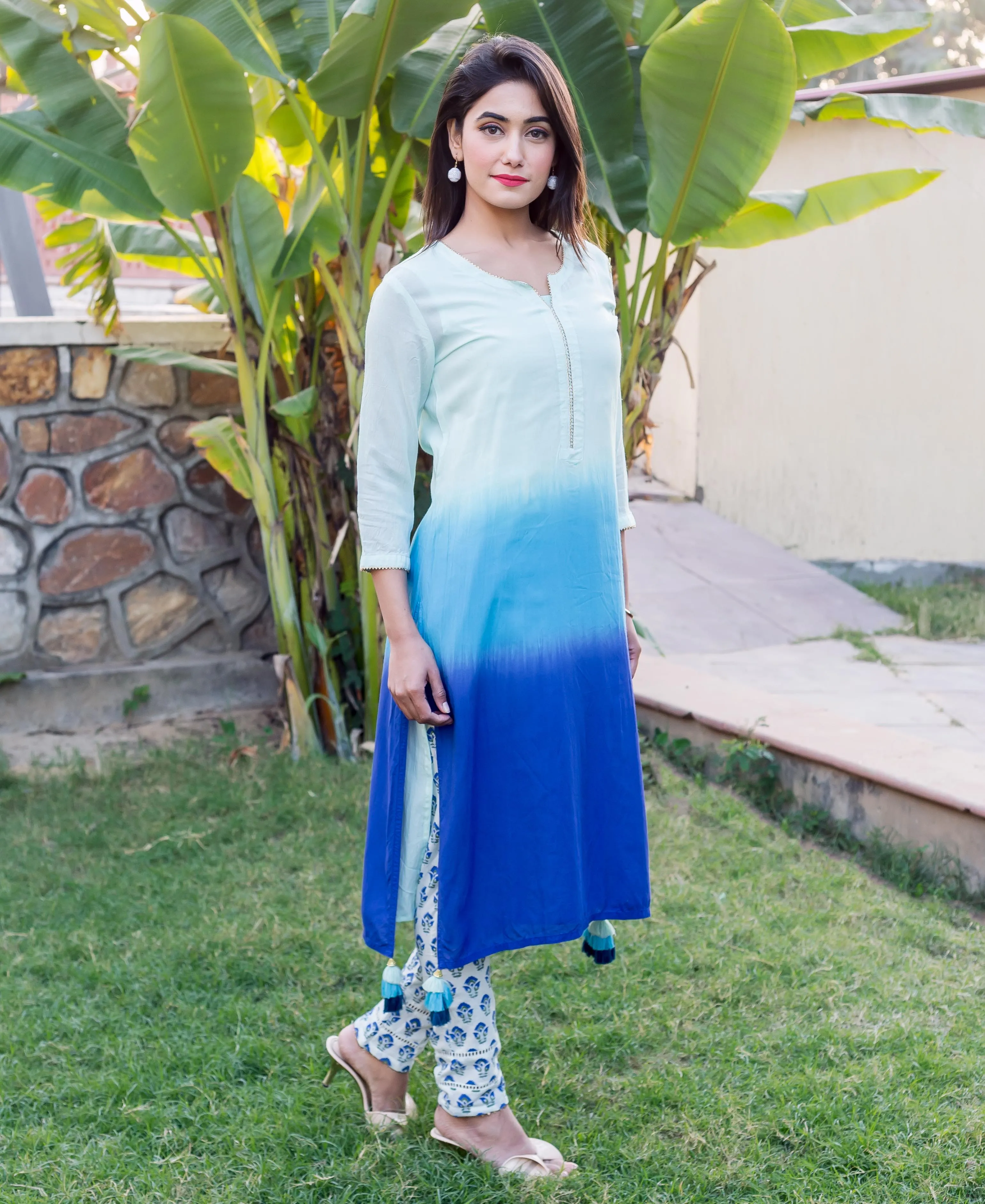 Blue Ombre Kurta