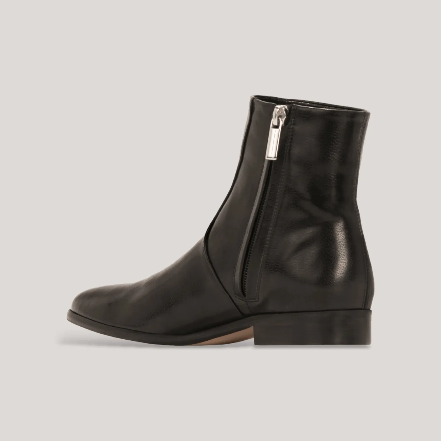 CHARLI | Black Vegan Capretto - Ankle Boot