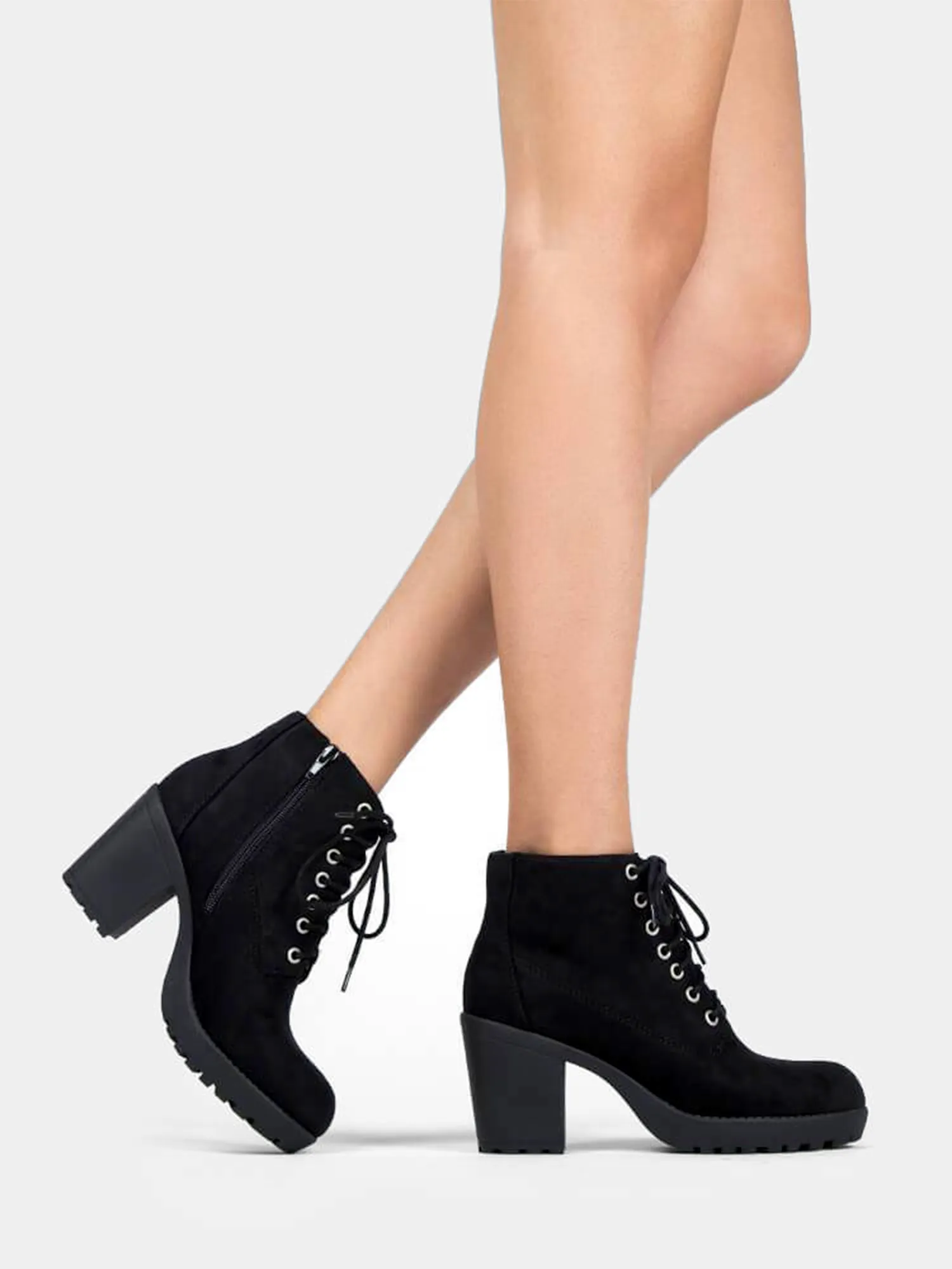 Chunky Heel Combat Boots