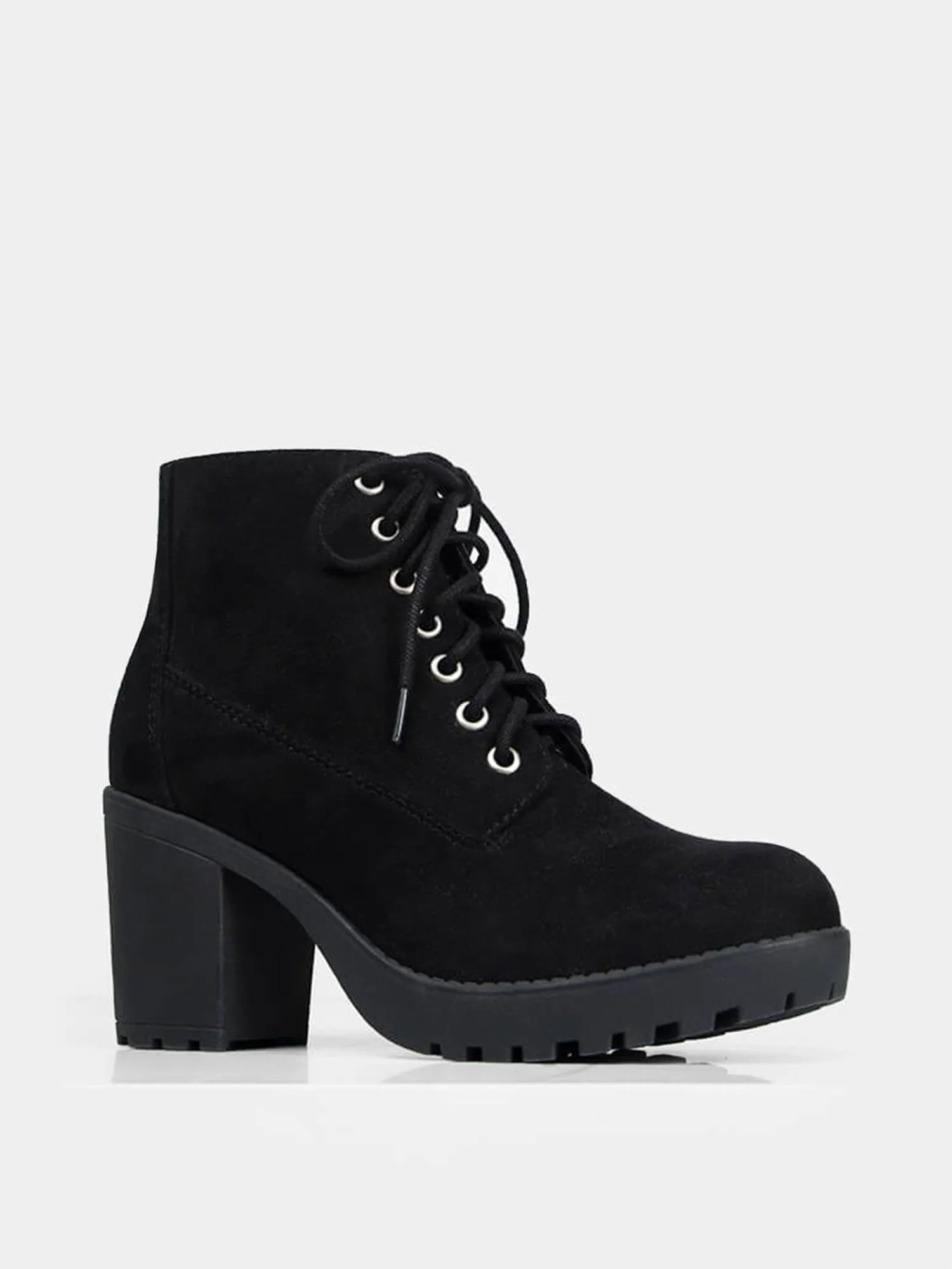 Chunky Heel Combat Boots