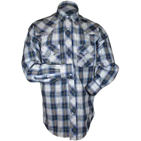 Cowboy Collection Men's Embroidered Plaid Snap Shirt