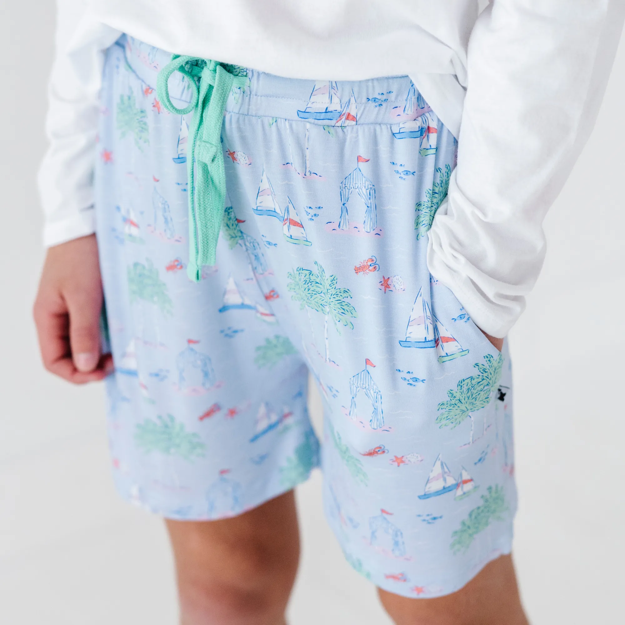 Dreams for Sail Boys Lounge Shorts- Bigger Kids