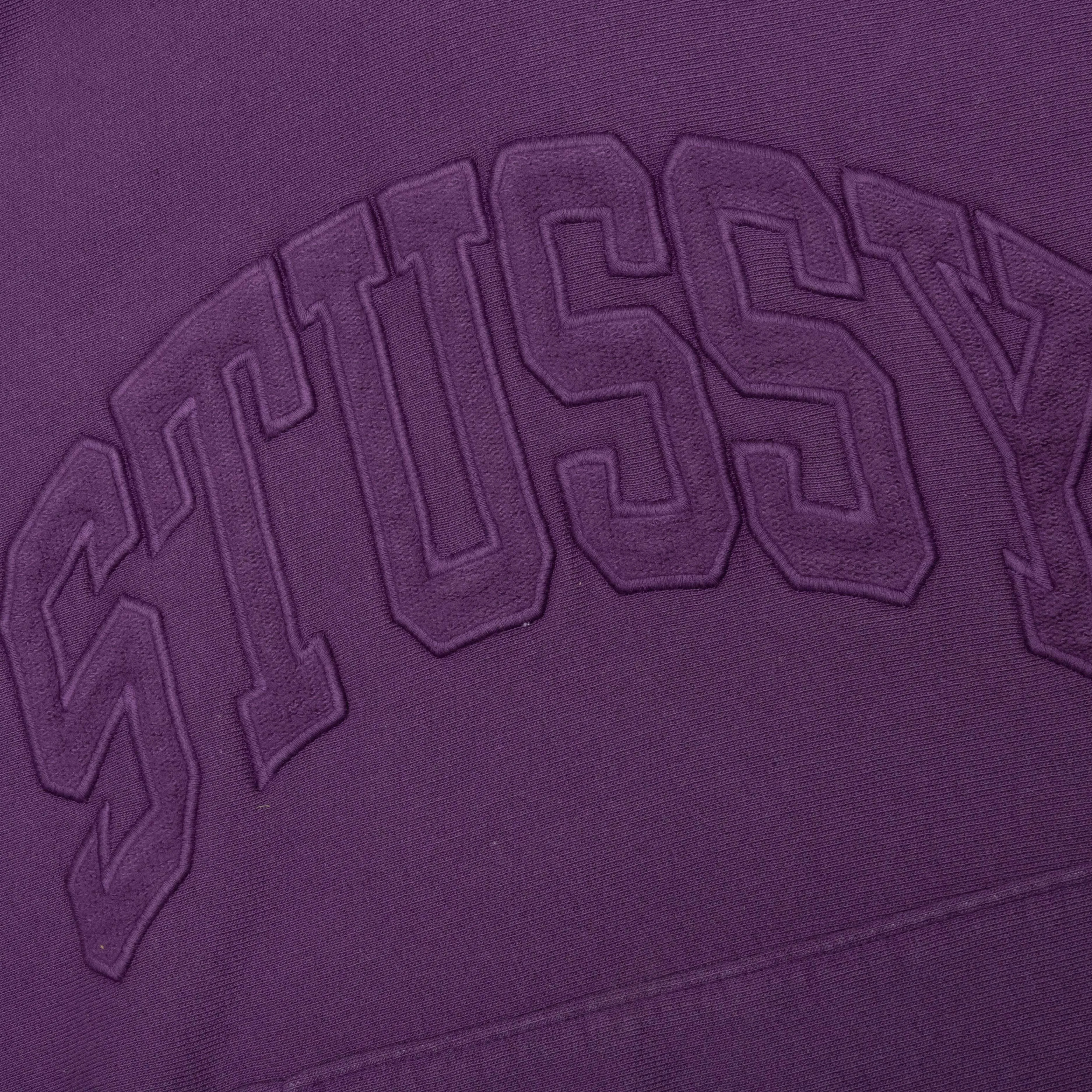 Embroidered Relaxed Hoodie - Purple