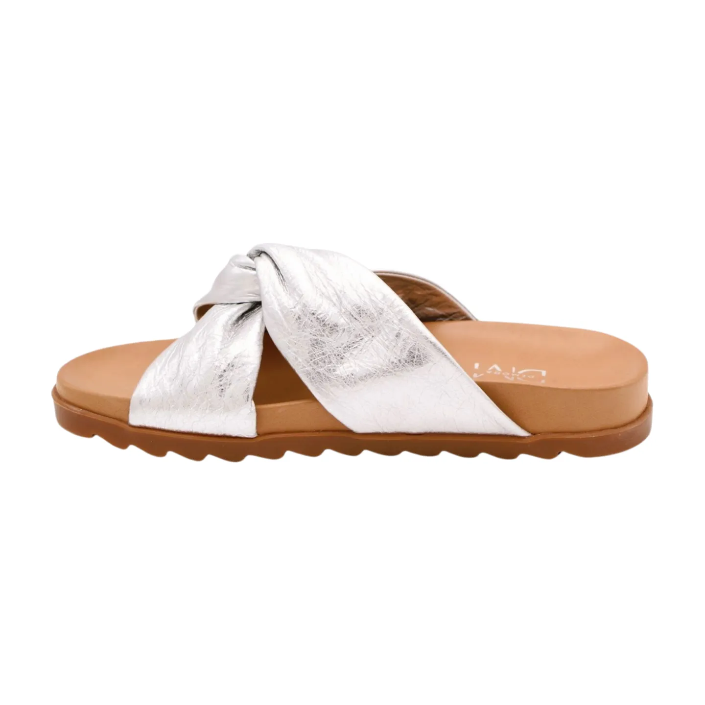 Fabucci Silver Knot Slider Sandal