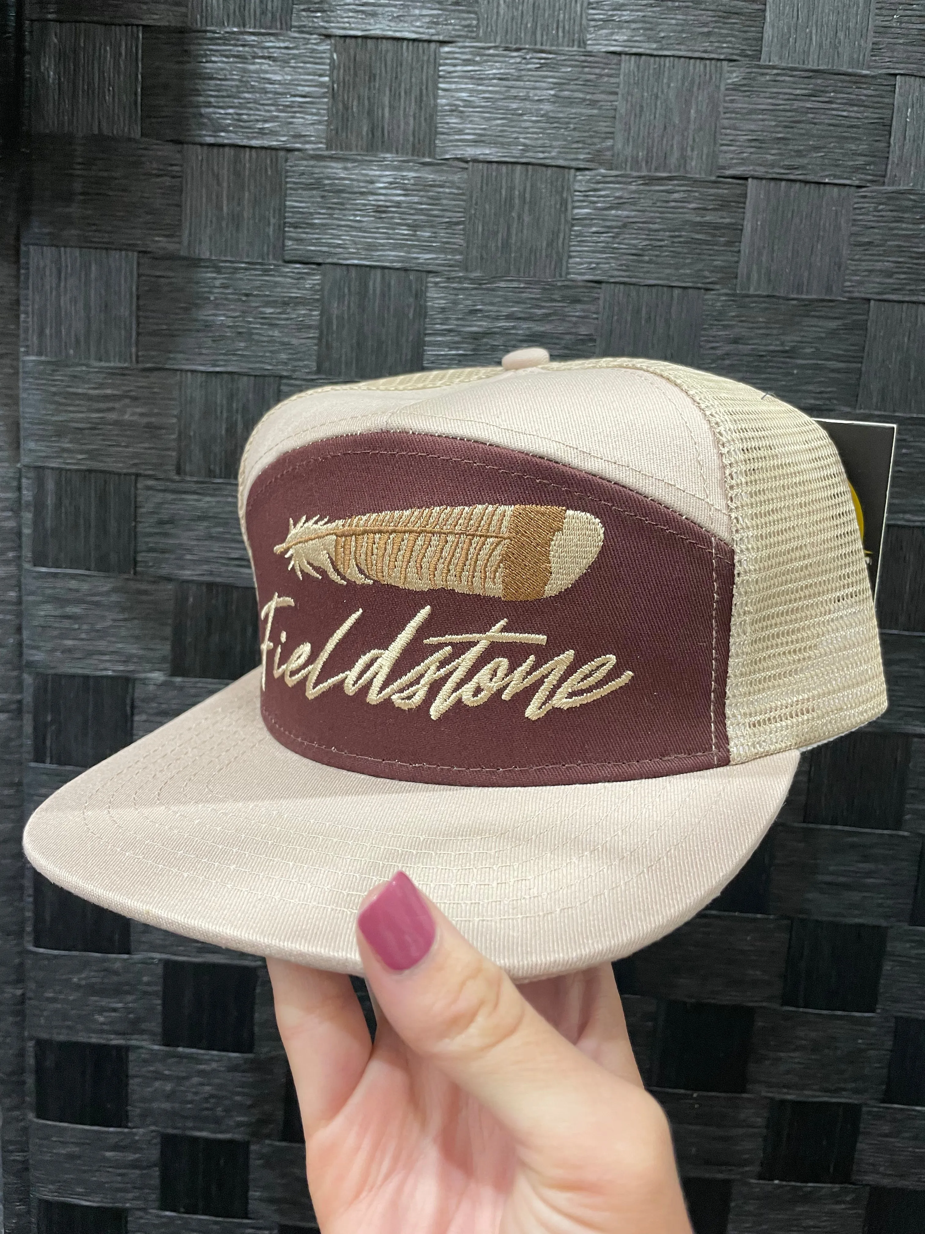 Fieldstone Feather Flat Bill Hat