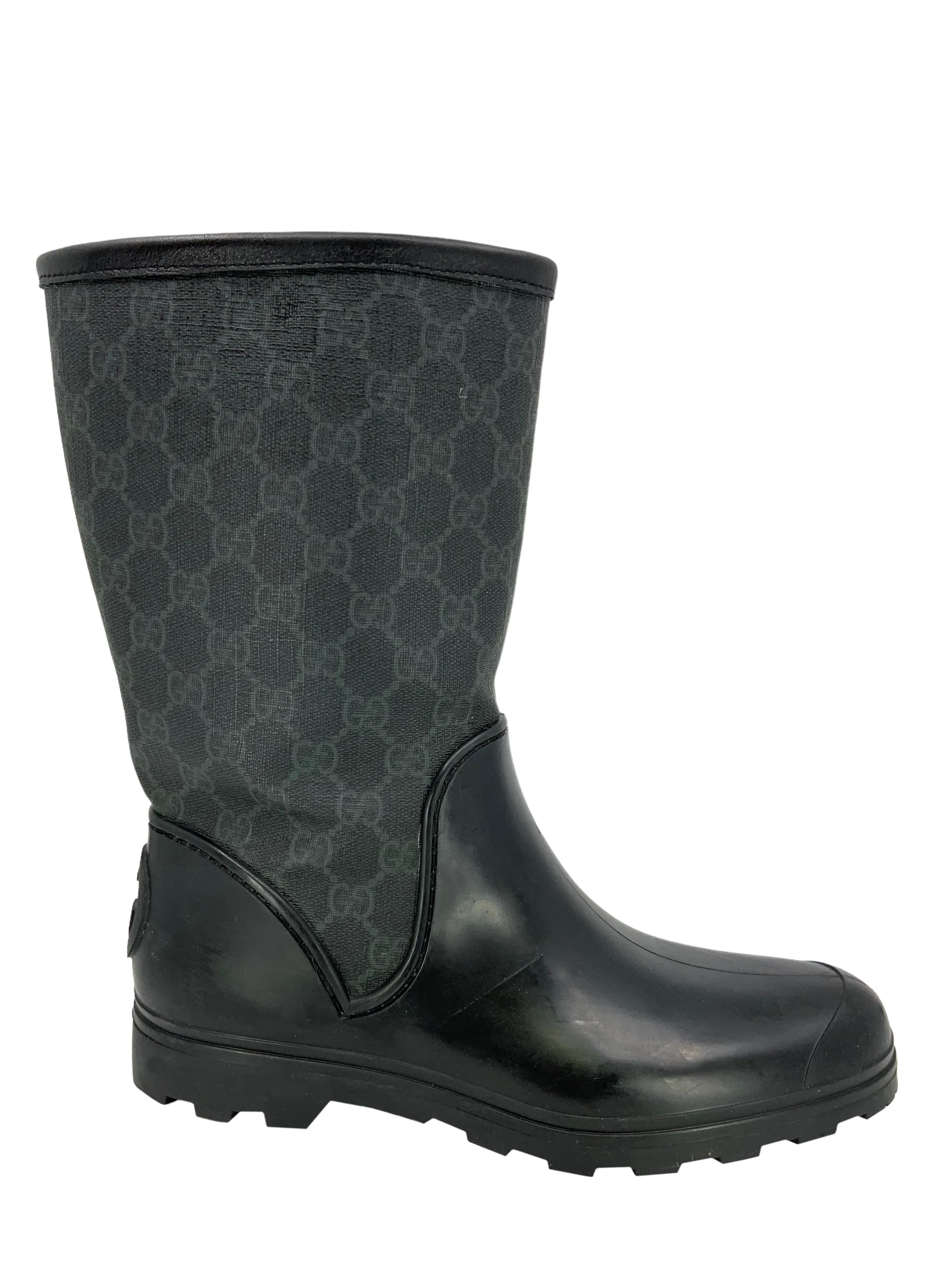 Gucci Prato GG Monogram Canvas Rain Boots Size 9