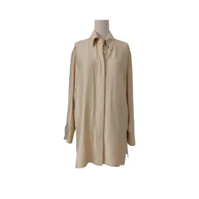 H&M Beige Collared Long Shirt | Brand New |