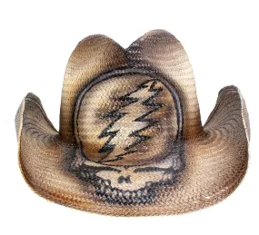 Hat - Cowboy Hat - Grateful Dead Steal Your Face - Brown