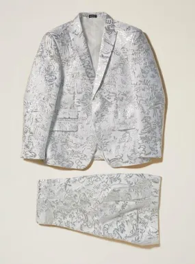 Inserch Brocade Jacquard 2pc Suit SU800-00002 White