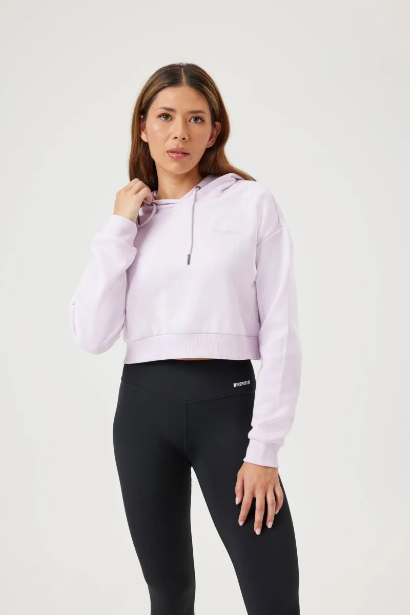 INSPORT WOMEN'S CARLA CROPPED LAVENDER PURPLE HOODIE