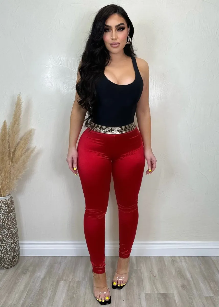 Ivy Pants  Red