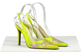 LEWRE Lewre X Eric Way Green Bespoke Satin Embellished Shoes UK 3 EU 36 👠