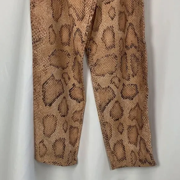 Mara HoffmanTan Snake Paper Bag Tie Slacks