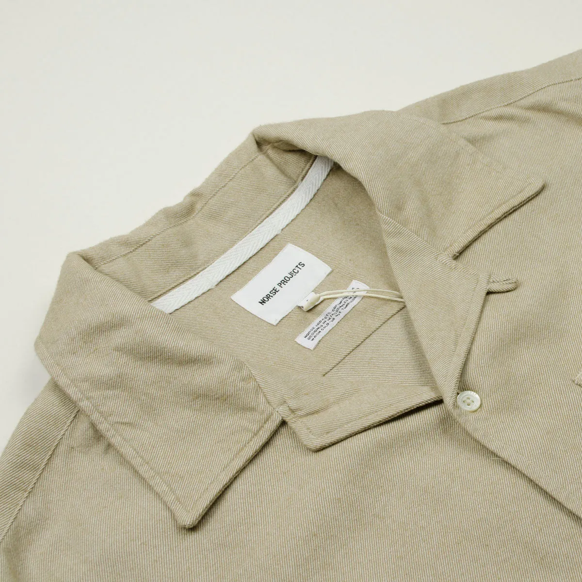 Norse Projects - Carsten Organic Flannel Shirt LS - Utility Khaki