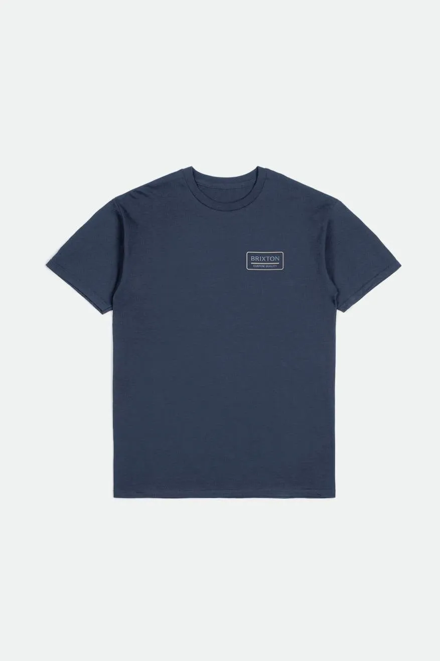 Palmer Proper S/S Standard Tee - Washed Navy/Dusty Blue/Smoke Grey