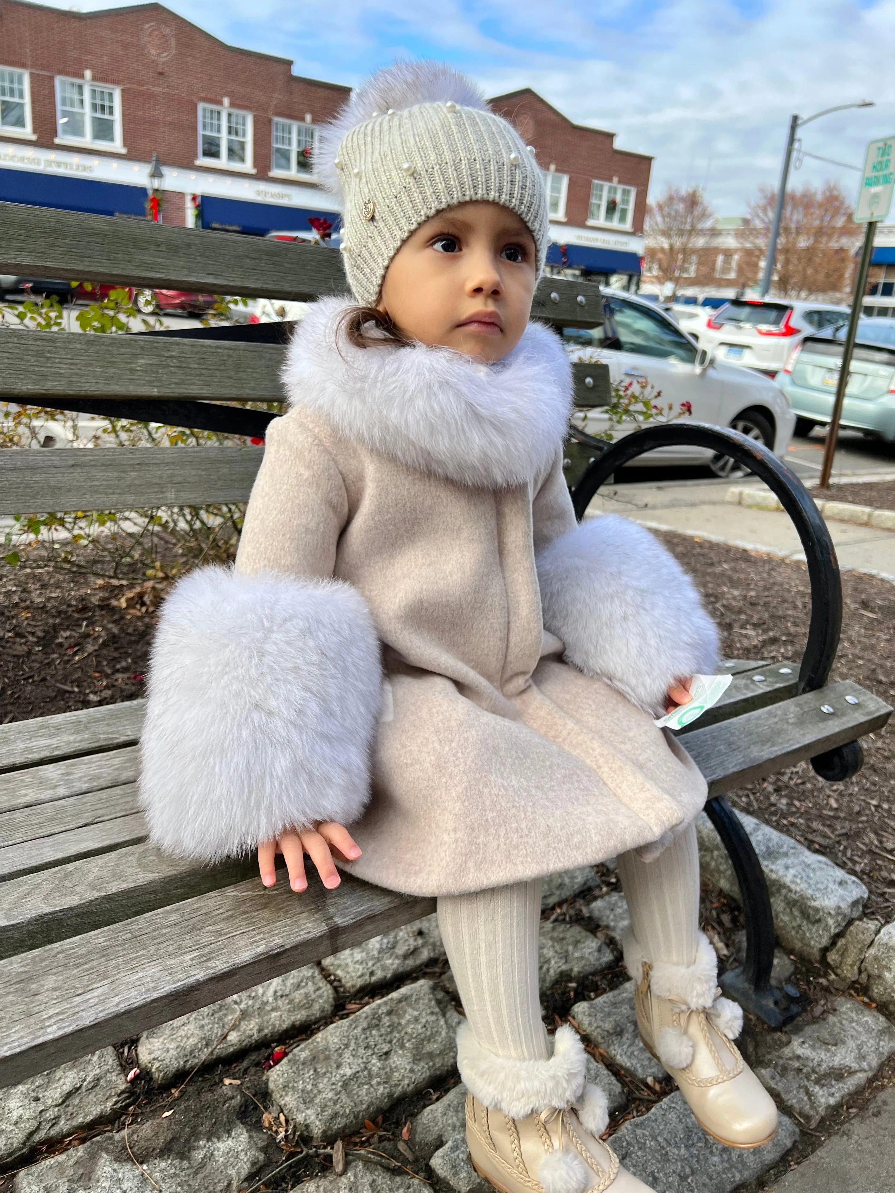 Pearl Angora Kids Hat