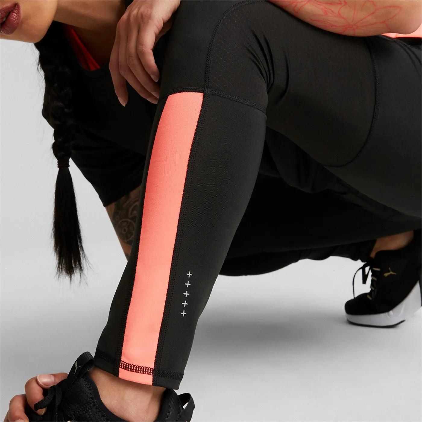 Puma Running Pants Run Favorite Reg Rise Full Tight W Black-Sunset Glow