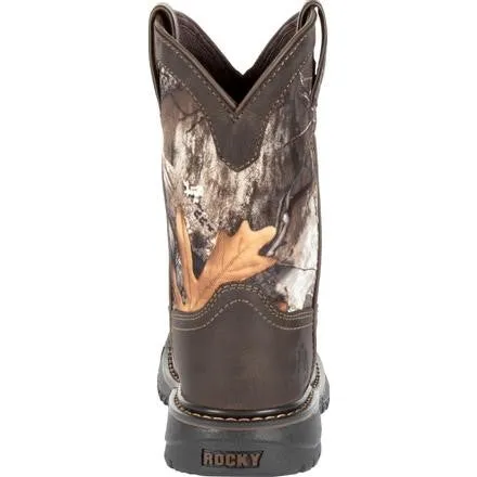 'Rocky' Youth Ride FLX WP Square Toe - Brown / Realtree Camo