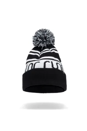 Runr Nordic Bobble Hat - Black & White