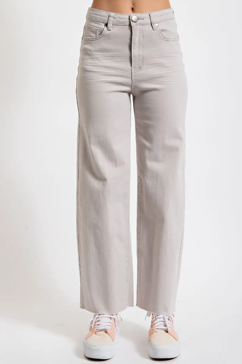 Soft Stretch High Waisted Twill Pants