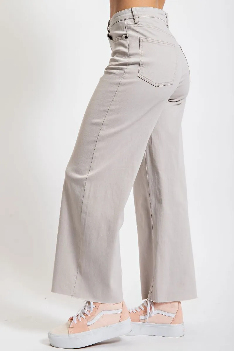 Soft Stretch High Waisted Twill Pants