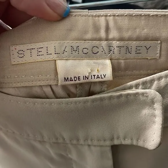 Stella McCartneycream with beaded sides slacks