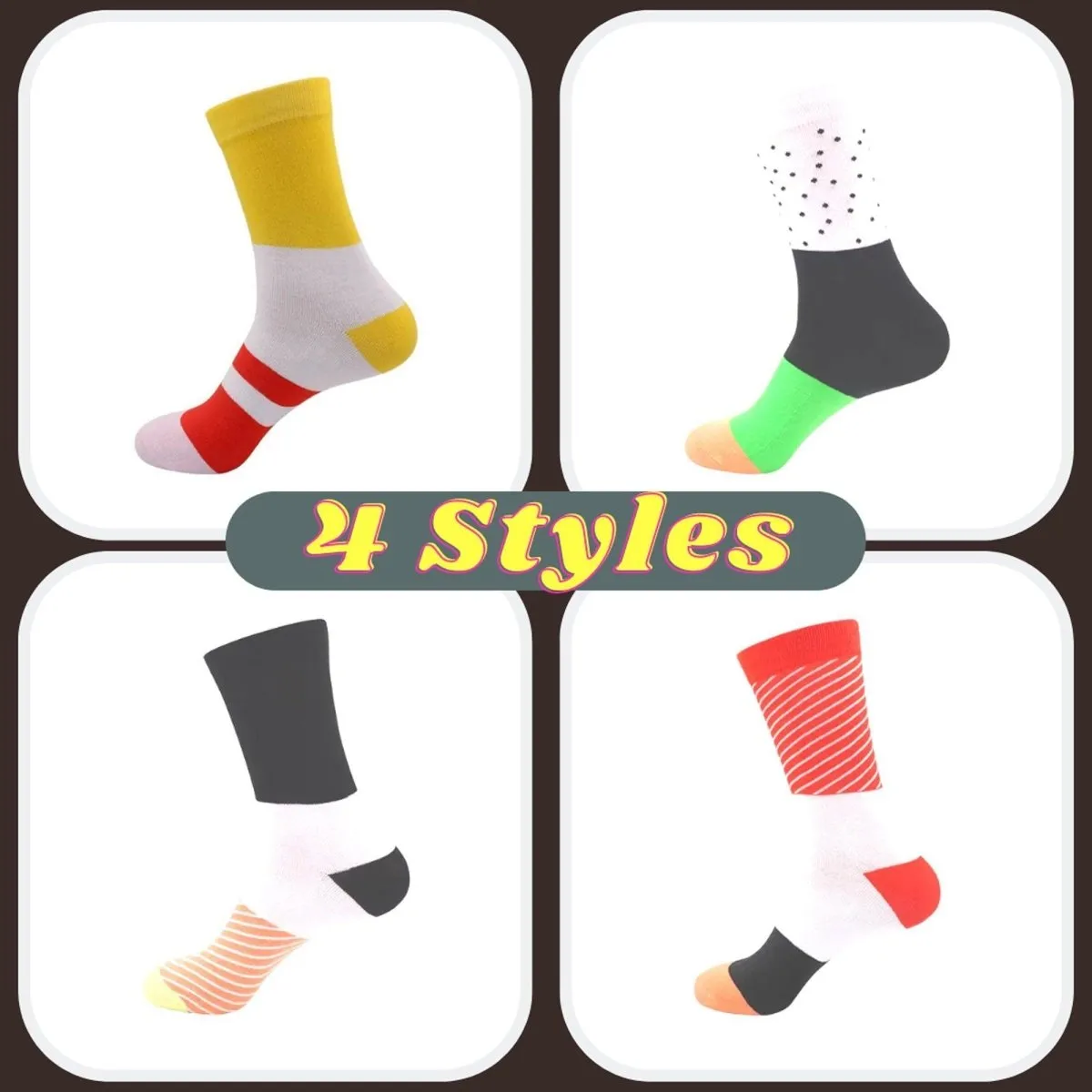 Sushi Socks, 4 Pairs Unique Holiday Funny Novelty Socks for Men and Women, Sushi Lovers, Birthday, Valentines, Anniversary, Christmas Crazy Gift Socks