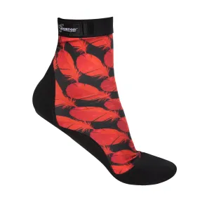 Tall SeaSnug Beach Socks - Red Feather