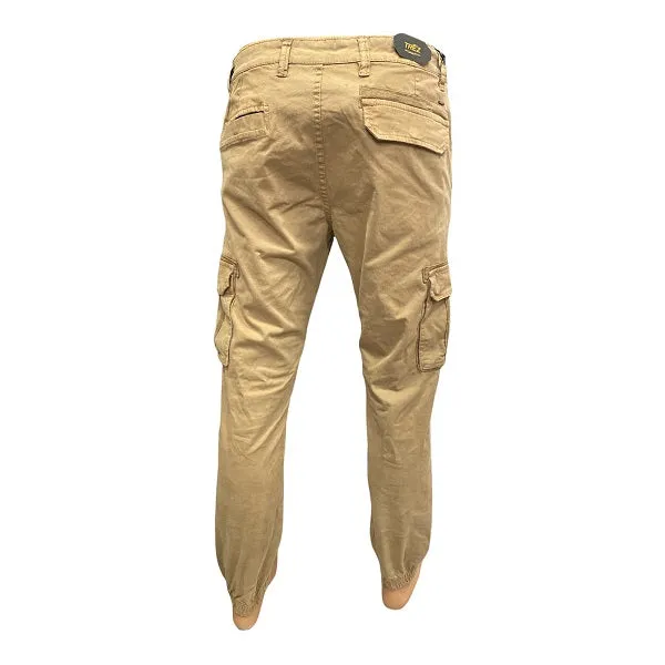 Trez Men's trousers with pockets Prysco Cav M44445 119 tobacco