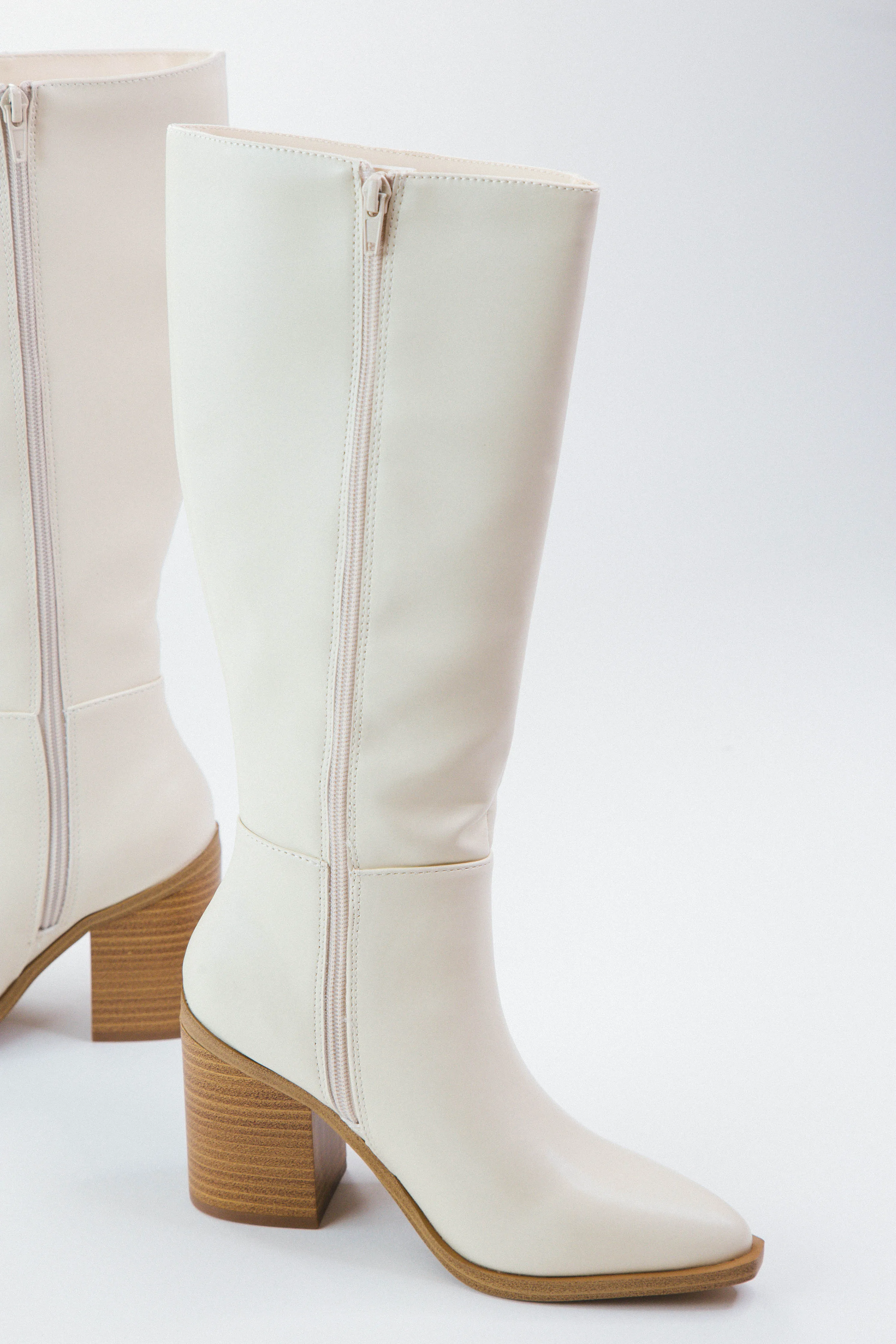 Vapor Tall Dress Boot, Off White PU