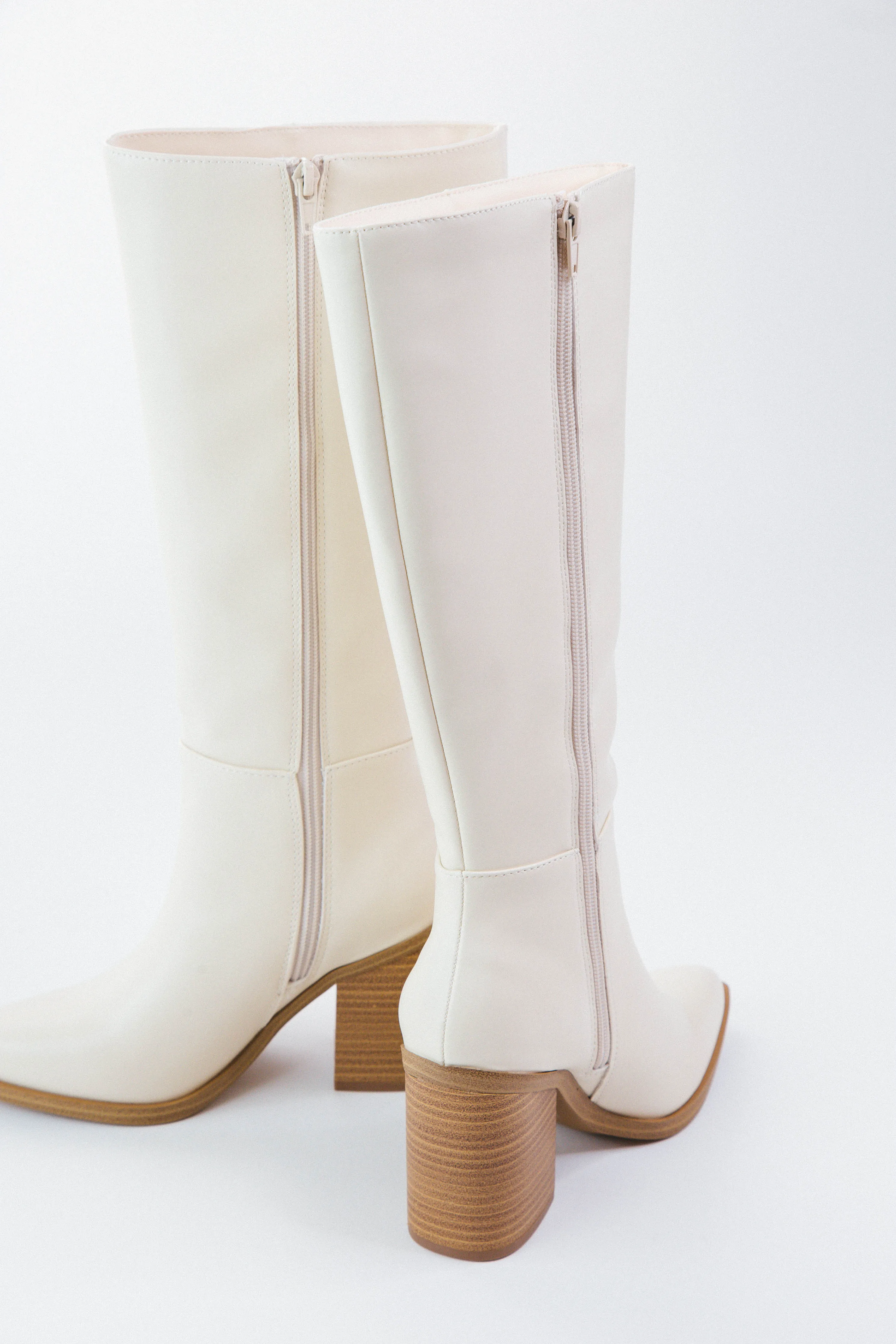 Vapor Tall Dress Boot, Off White PU