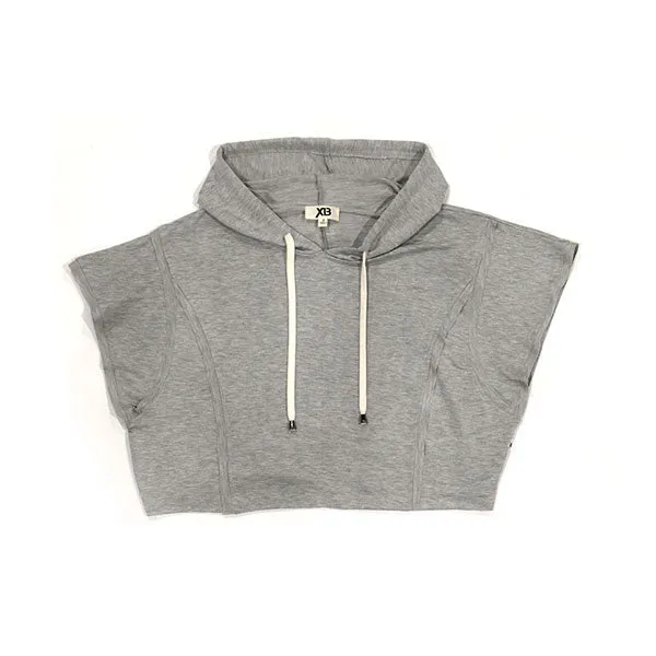 XB Women's Skylar Crop Hoodie Top Heather Grey