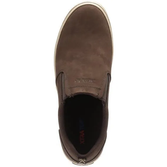 Xtratuf Men's Sharkbyte Leather Slip-On Outdoor Shoe- Chocolate- 22501